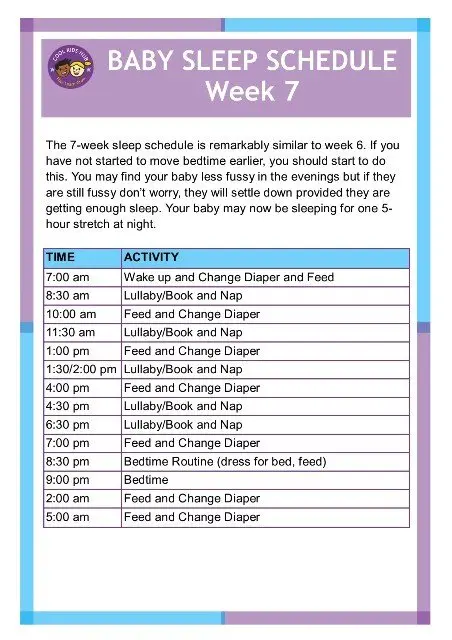 Sleep Schedule Week 7